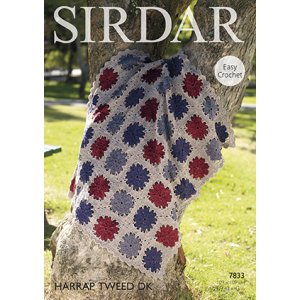 Sirdar Harrap Tweed DK Patterns - 7833 Crocheted Afghan Pattern