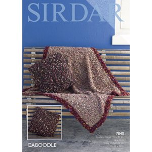 Sirdar Caboodle Patterns - 7840 Throw & Pillow Cover Pattern