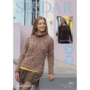Sirdar Caboodle Patterns - 7843 Pullover Pattern