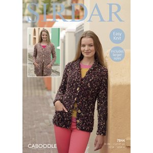 Sirdar Caboodle Patterns - 7844 Cardigan - PDF DOWNLOAD Pattern