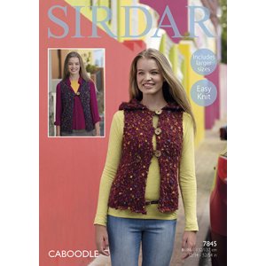 Sirdar Caboodle Patterns - 7845 Vest - PDF DOWNLOAD Pattern
