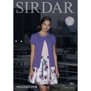 Sirdar Moonstone Patterns - 7863 Cardigan Pattern