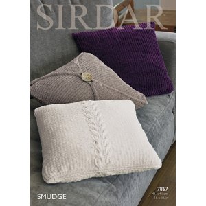 Sirdar Smudge Patterns - 7867 Pillow Covers - PDF DOWNLOAD Pattern