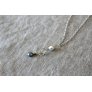 Wool & Wire Stitch Marker Necklace - Silver Chain - 24