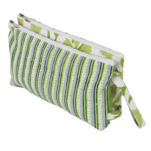 Knitter's Pride Hand Block Printed Fabric bags - Radiance - Green - Large