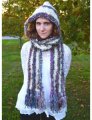 Knit Collage - Hoodie Scarf - PDF DOWNLOAD Patterns photo
