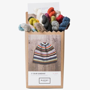 Blue Sky Fibers 21-Color Kits yarn 21-Color Slouch Hat