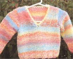 Muench Yarn Patterns - z232 - Child V-Neck Pullover Pattern