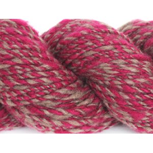 Lotus Handspun Cashmere Yarn - 23 Cranberry/Brown Twist