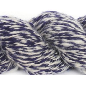 Lotus Handspun Cashmere Yarn - 35 Purple/Ecru Twist