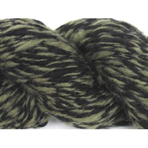 Lotus Handspun Cashmere Yarn - 34 Olive/Black Twist