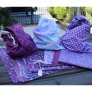 Jimmy Beans Wool Handmade Project Bag - Purple Onesies Accessories photo