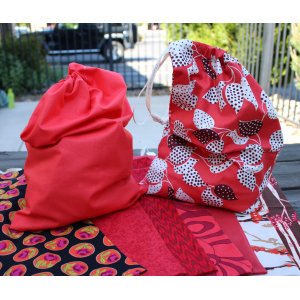 Jimmy Beans Wool Handmade Project Bag - Red Onesies