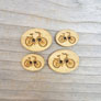 Katrinkles Bamboo Buttons - Bicycle - 1/2