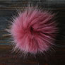 Jimmy Beans Wool Fur Pom Poms - Pink - Snap (6