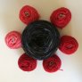 Knitted Wit Dragonhide Shawl Kits - Oil Slick & Carnelian (Chinese Fireball) Yarn photo