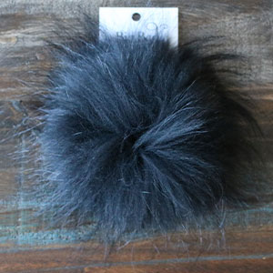Big Bad Wool Pompoms  - Raccoon - Black (6")