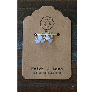 Heidi and Lana Stitch Markers - Small Silver - Bluebell