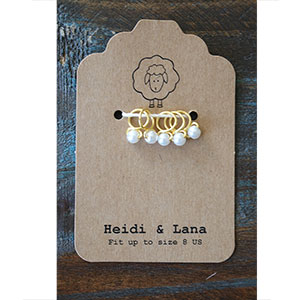 Heidi and Lana Stitch Markers - Small Gold - Lace