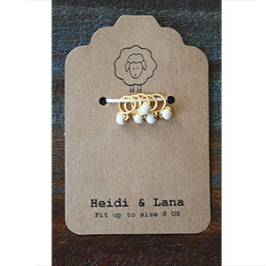 Heidi and Lana Stitch Markers - Small Gold - Linen