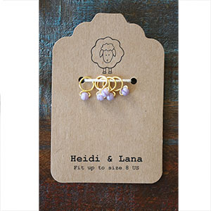 Heidi and Lana Stitch Markers - Small Gold - Heather