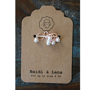 Heidi and Lana Stitch Markers - Small Rose - Lace