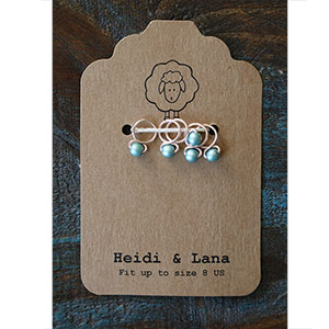 Heidi and Lana Stitch Markers - Small Rose - Sage