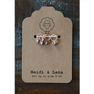 Heidi and Lana Stitch Markers - Small Rose - Chocolate