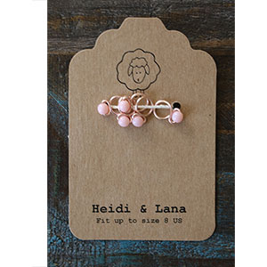 Heidi and Lana Stitch Markers - Small Rose - Taffy