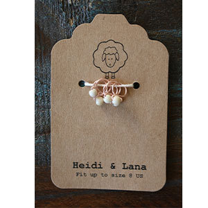 Heidi and Lana Stitch Markers - Small Rose - Linen