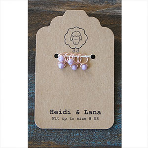 Heidi and Lana Stitch Markers - Small Rose - Heather