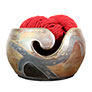 LickinFlames Yarn Bowl - Medium - Raku Foggy Dew X Accessories photo