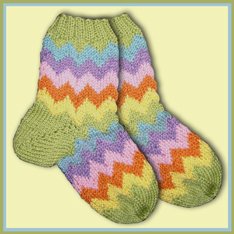 Knitwhits KnitWhit Kits - Wallis Tutti Frutti Socks For Tots