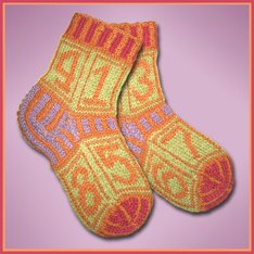 Knitwhits KnitWhit Kits - Crunch Fruit Loops Socks for Tots