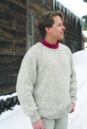 Knitting Pure and Simple Men's Sweater Patterns - 991 - Neckdown Pullover for Men Pattern
