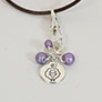 Heidi and Lana Stitch Marker Necklace - Silver Lilac Accessories photo