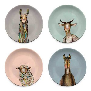 GreenBox Art Collection - RETAIL Assorted Serveware Plates - Farm Friends