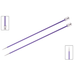 Zing Single Pointed Needles - US 5 (3.75mm) - 14" Amethyst by Knitter's Pride