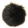 Jimmy Beans Wool Fur Pom Poms - Black - Tie (5) Accessories photo