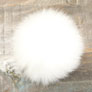 Jimmy Beans Wool Fur Pom Poms - White - Snap (5) Accessories photo