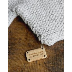 Never Not Knitting Notions - Wooden Machine Wash Tag