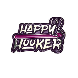 Jimmy Beans Wool Enamel Pins - The Crochet Crowd - Happy Hooker