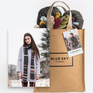 Blue Sky Fibers 21-Color Kits Yarn - 21 Color Scarf
