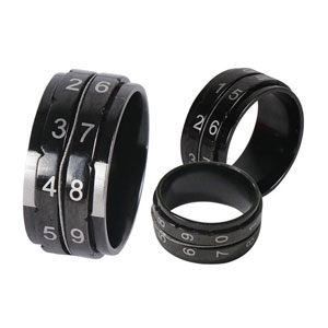 Knitter's Pride Row Counter Ring - Black - Size 11