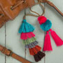 Natural Life Llive Happy Collection - Pink & Turquoise Tassel Tie-On Accessories photo