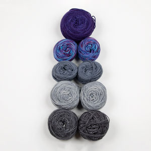 Jimmy Beans Wool Mini and Scraps Grab Bags kits Hand Dyed Yarns Grab Bag (fingering) - Blue/Grey