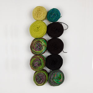 Jimmy Beans Wool Mini and Scraps Grab Bags kits Hand Dyed Yarns Grab Bag (fingering) - Greens/Yellows