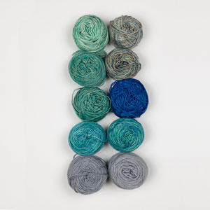 Jimmy Beans Wool Mini and Scraps Grab Bags kits Hand Dyed Yarns Grab Bag (fingering) - Blue/Teal