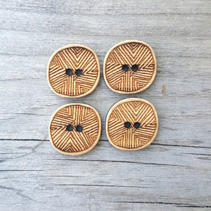 Katrinkles Bamboo Buttons - Line - 5/8"