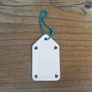 Katrinkles Write On/ Wipe Off Project Tags - White Tag- Teal Chain Accessories photo